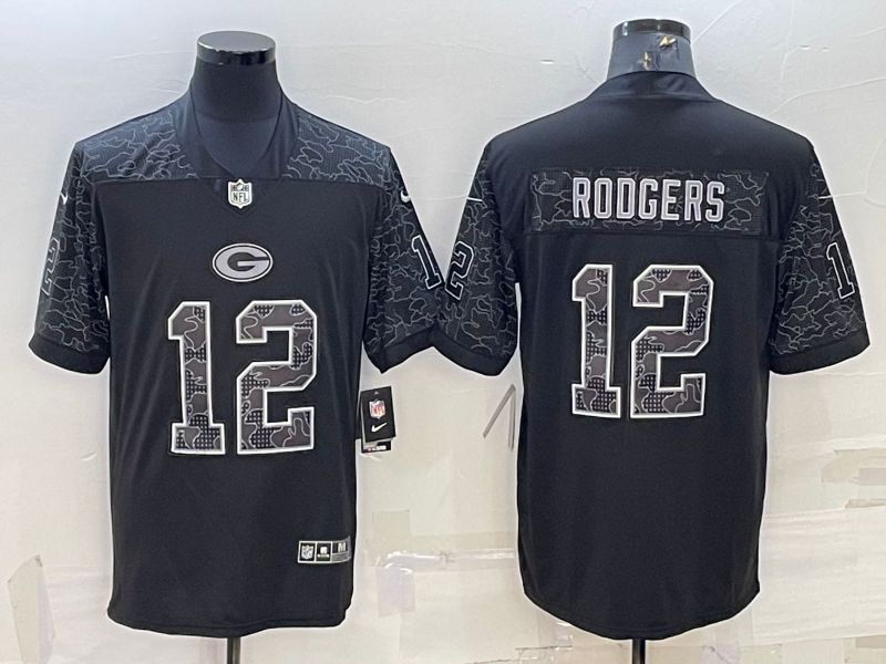 Men Green Bay Packers #12 Rodgers Black Reflector 2022 Nike Limited NFL Jersey->buffalo bills->NFL Jersey